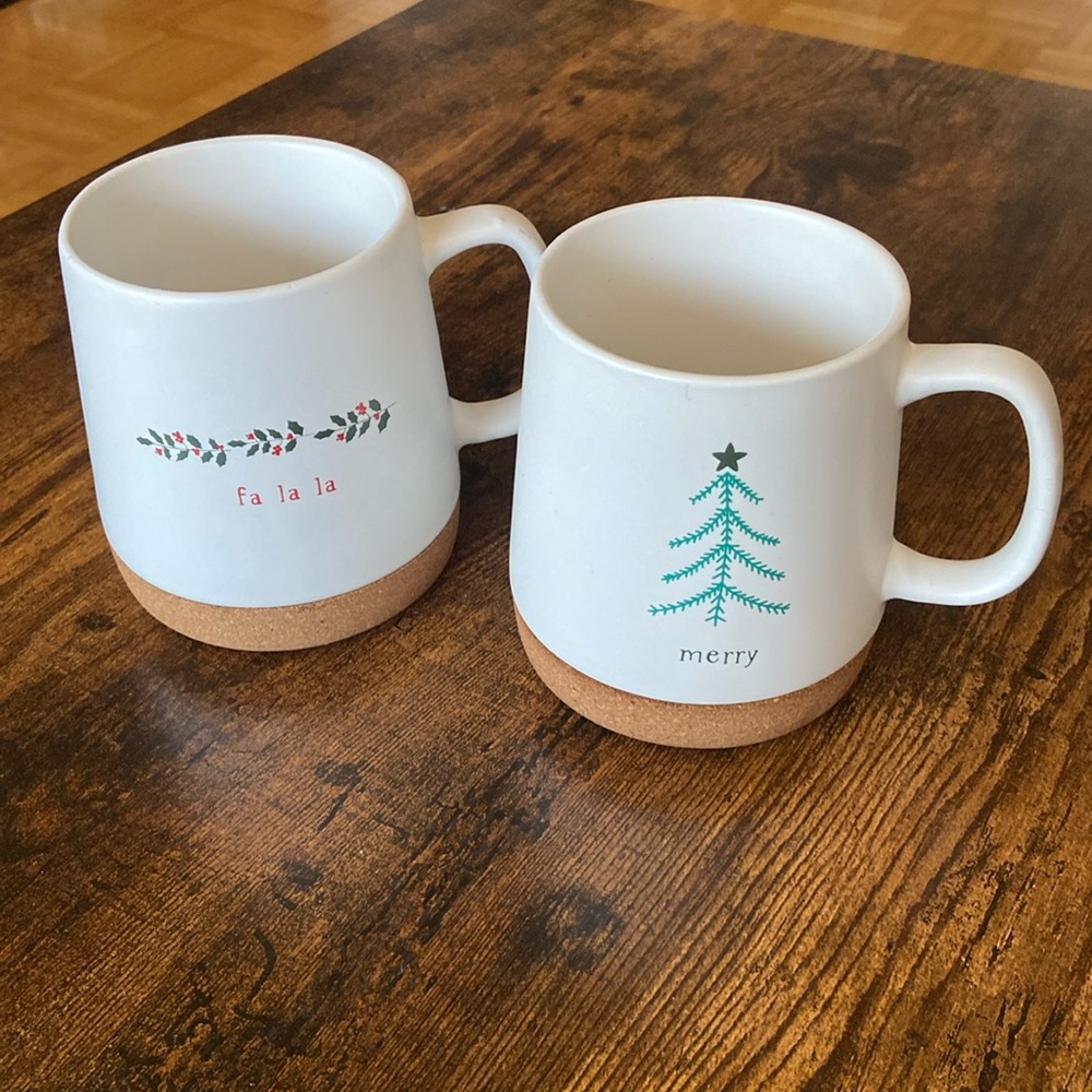 2x American Atelier Christmas Mugs | Coffee Mug Set | Christmas Coffee Mugs